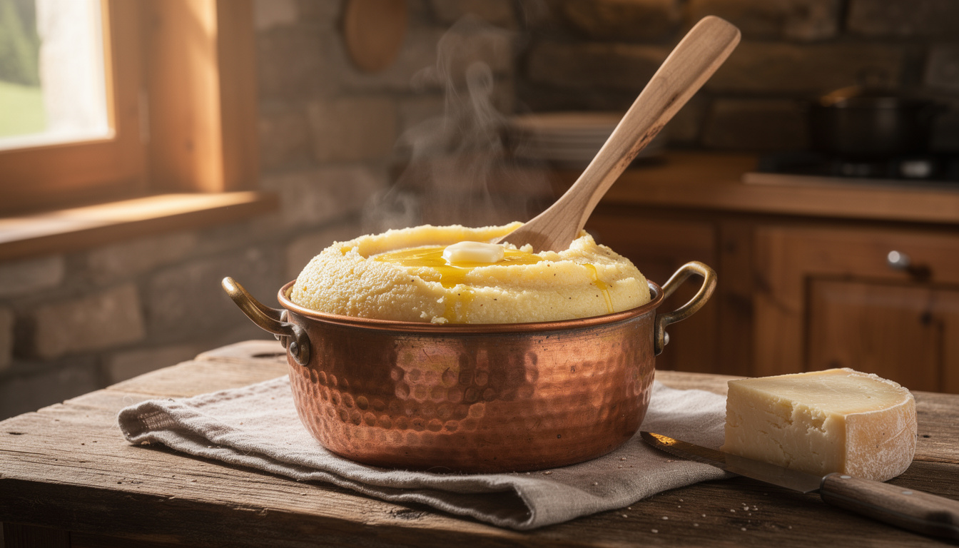 découvrez la polenta taragna, une spécialité traditionnelle de lombardie à base de farine de sarrasin, pour une saveur authentique et rustique.