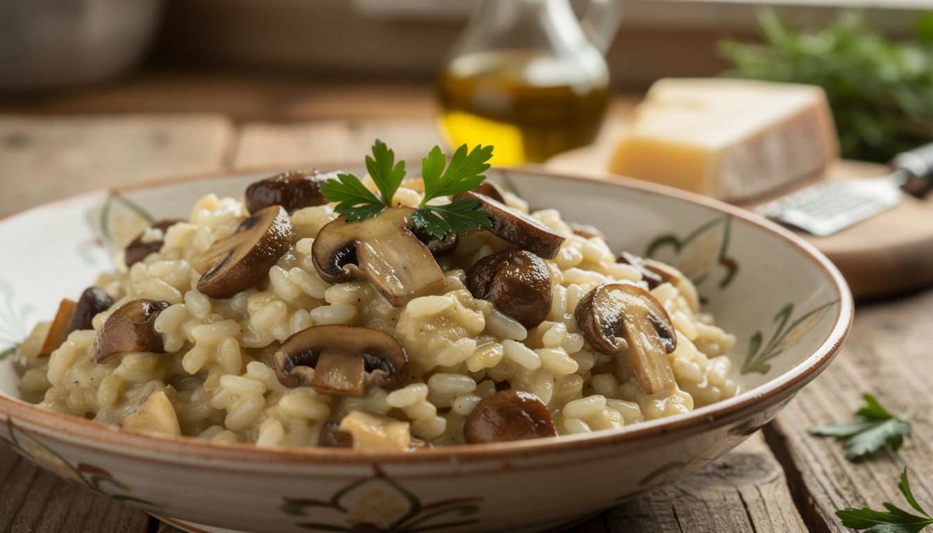 découvrez notre recette de risotto aux champignons, onctueuse et savoureuse, qui vous transportera directement au cœur de l'italie.