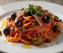 découvrez la recette authentique des spaghetti alla puttanesca, un plat savoureux aux olives, câpres et anchois, idéal pour un repas méditerranéen plein de caractère.
