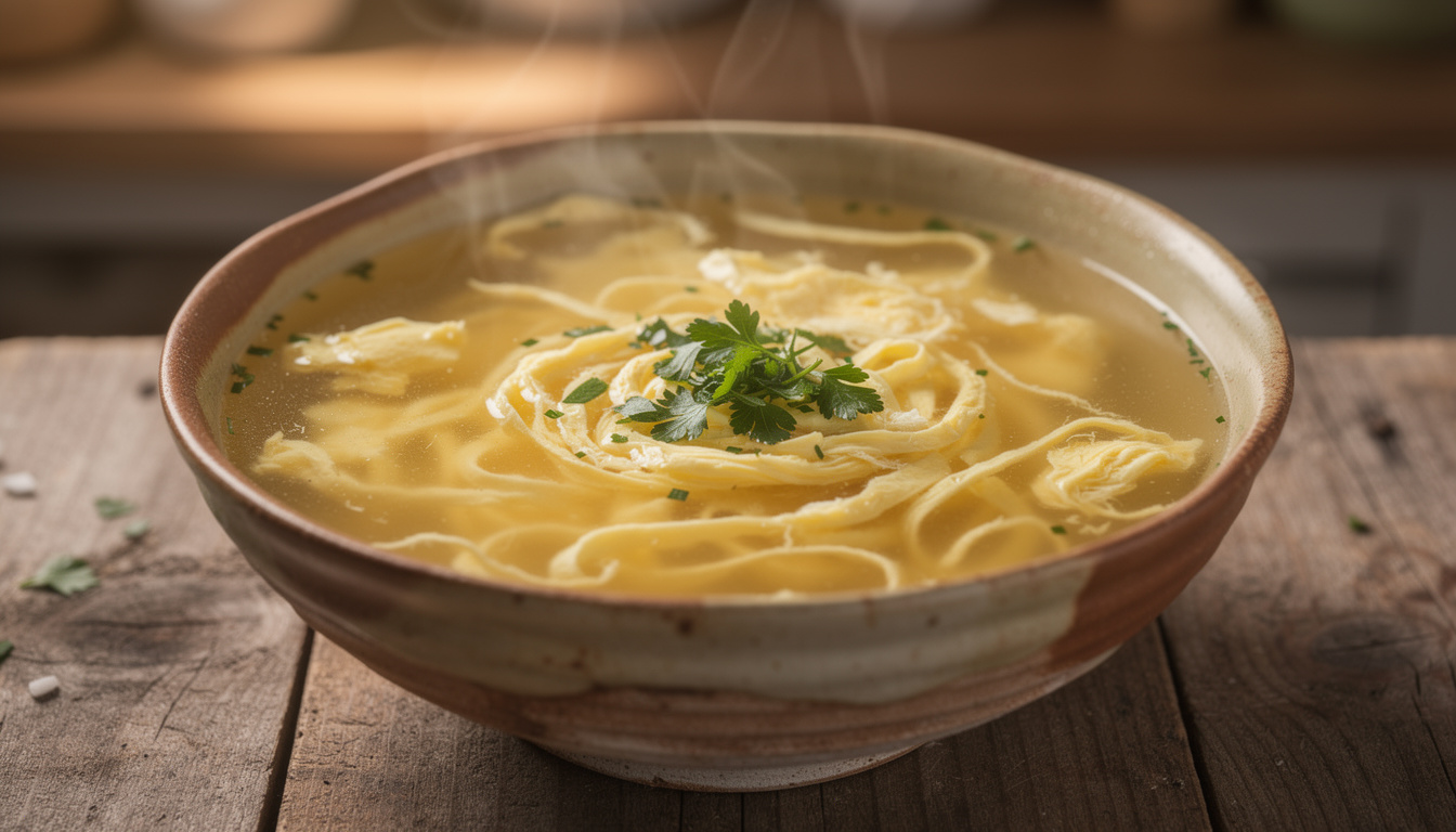 découvrez la stracciatella alla romana, une délicieuse soupe italienne au bouillon clair et aux œufs battus, parfaite pour un repas léger et savoureux.