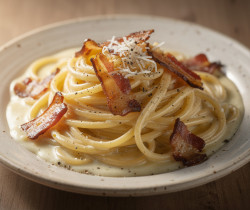 découvrez la recette authentique de la vraie carbonara italienne romaine, préparée sans crème pour un goût traditionnel et savoureux.
