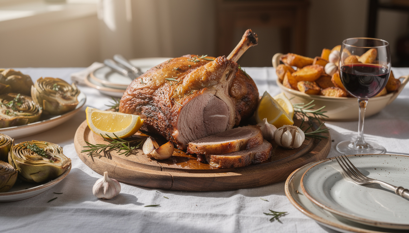 découvrez la recette traditionnelle de l'abbacchio alla romana, un plat savoureux d'agneau typique de pâques en italie, alliant saveurs authentiques et traditions culinaires romaines.