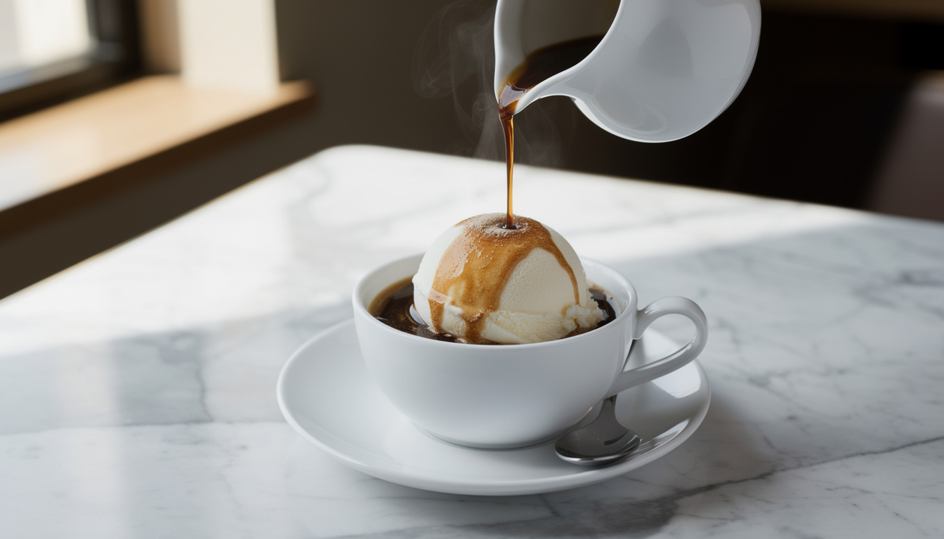 découvrez comment préparer un affogato al caffè, le délicieux dessert italien alliant café et glace, prêt en seulement 2 minutes.