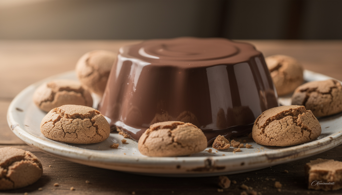 découvrez la recette traditionnelle du bonet piémontais, un délicieux flan au chocolat agrémenté d'amaretti, parfait pour les amateurs de douceurs italiennes.