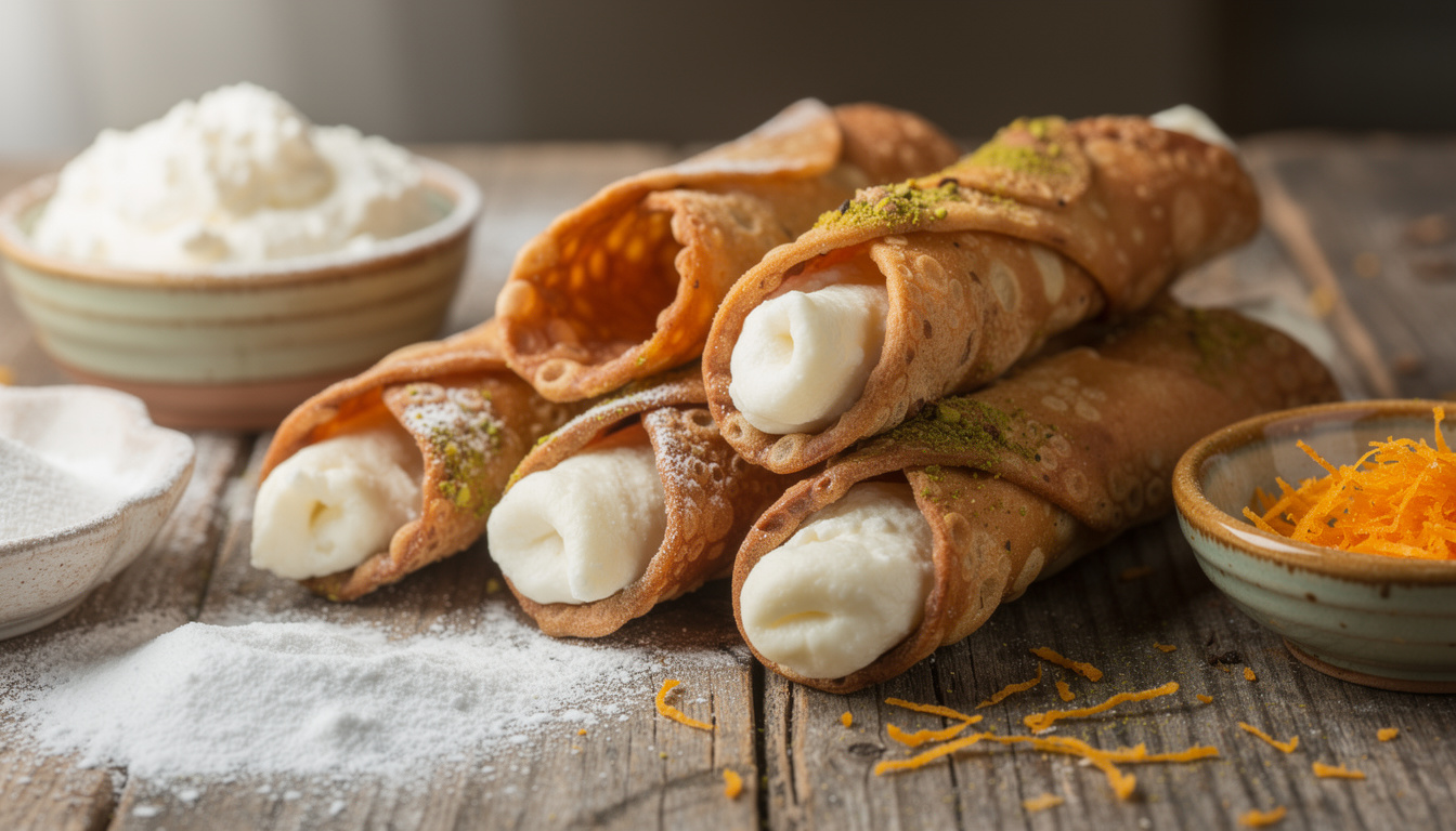 découvrez la recette authentique des cannoli siciliens : apprenez à préparer la coque croustillante et la délicieuse garniture à la ricotta pour un dessert italien traditionnel.