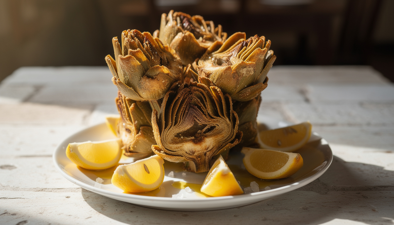 découvrez la recette traditionnelle des carciofi alla giudia, les délicieux artichauts frits du ghetto juif de rome, croquants et savoureux.