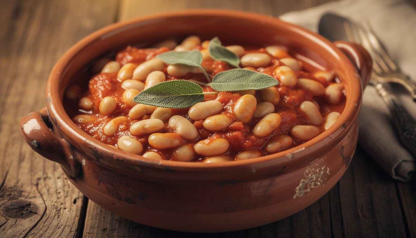 découvrez la recette traditionnelle des fagioli all'uccelletto, des haricots blancs typiques de la toscane, mijotés avec de la sauge et de la tomate pour un plat savoureux et réconfortant.