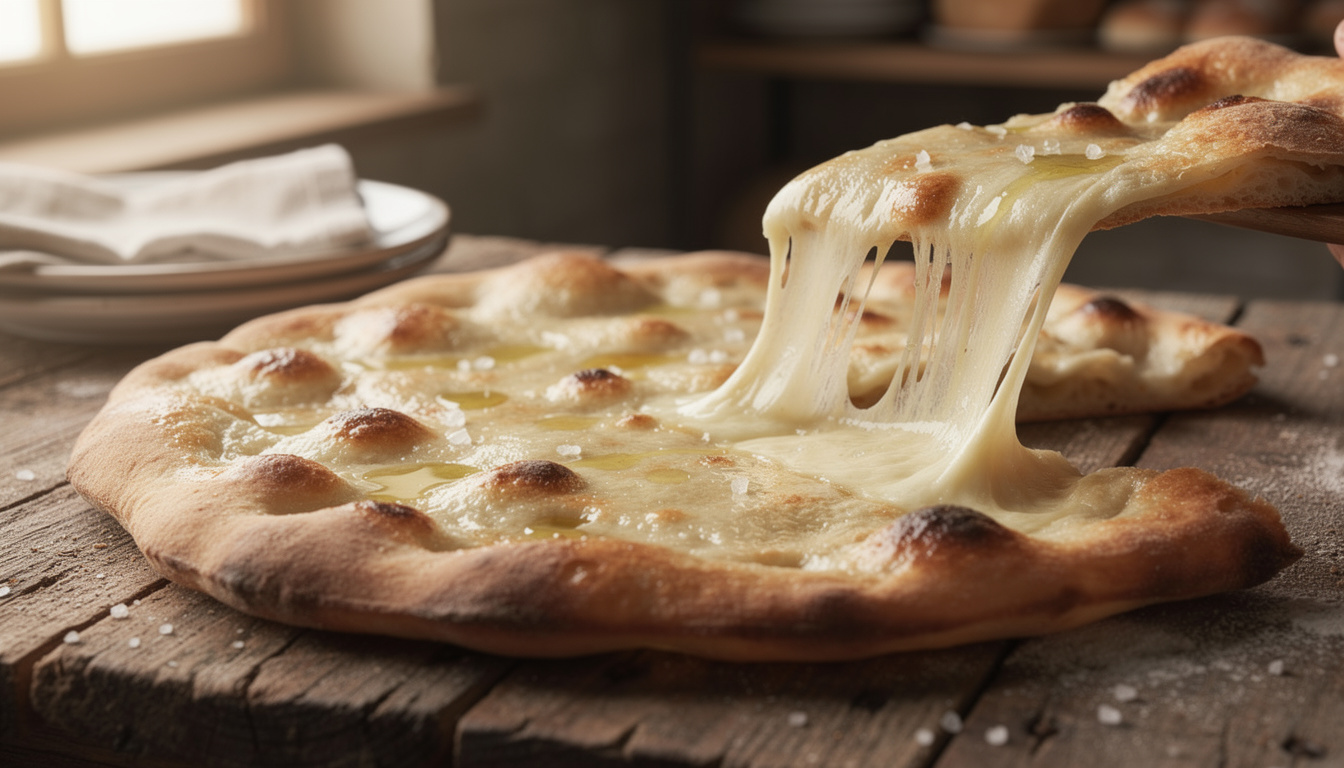découvrez la focaccia di recco, une délicieuse focaccia au fromage typique de la ligurie, parfaite pour les amateurs de saveurs italiennes authentiques.