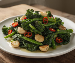 découvrez la recette traditionnelle des friarielli napolitains à l'ail et au piment, un plat savoureux et authentique de la cuisine napolitaine.
