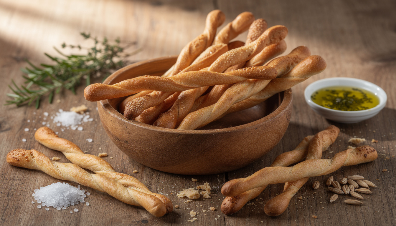 découvrez notre recette facile et rapide de grissini maison, les gressins italiens croustillants parfaits pour l'apéritif ou accompagner vos plats.