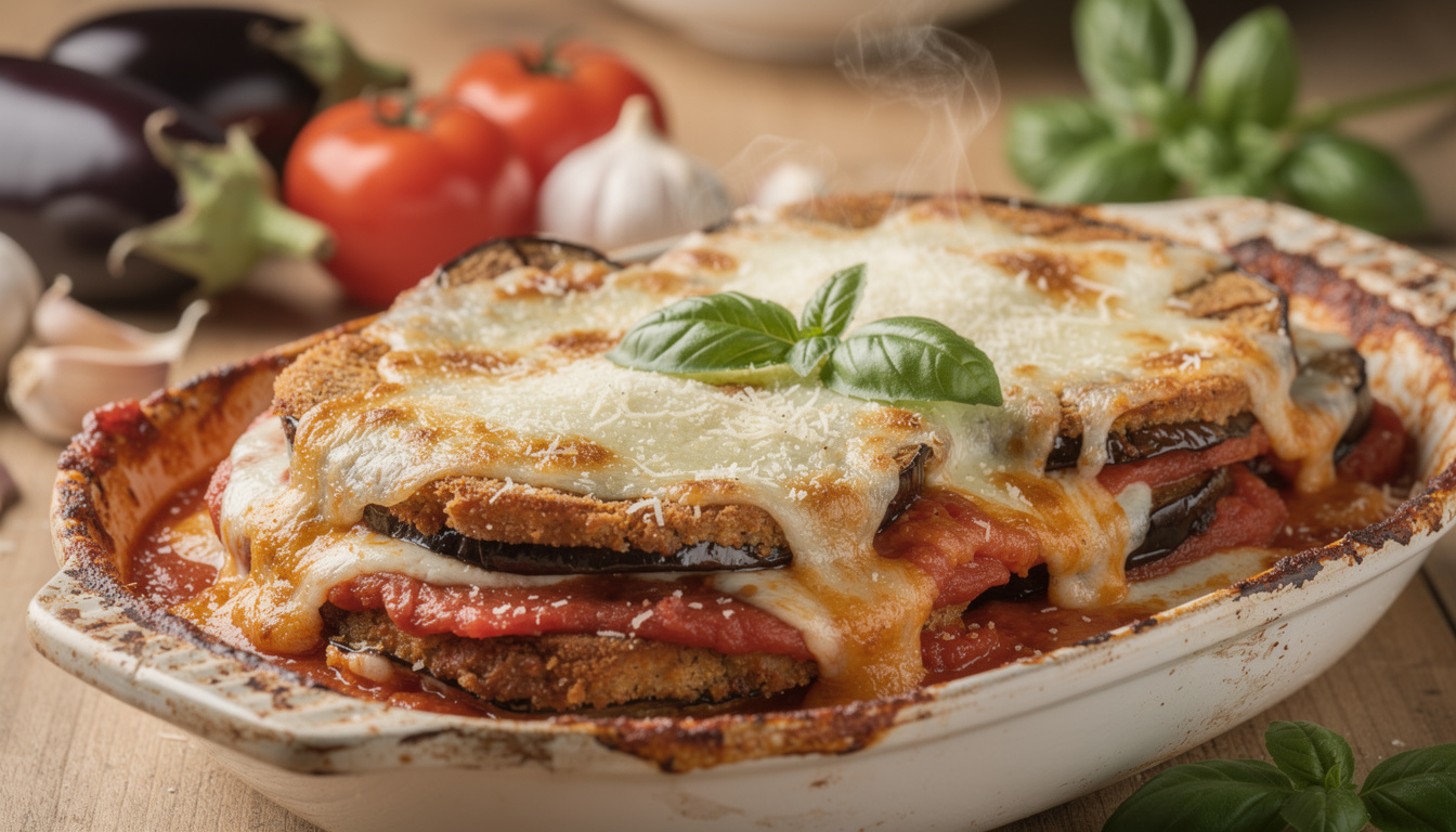 découvrez la recette authentique de la parmigiana d'aubergines, un gratin italien fondant alliant saveurs méditerranéennes et gourmandise.