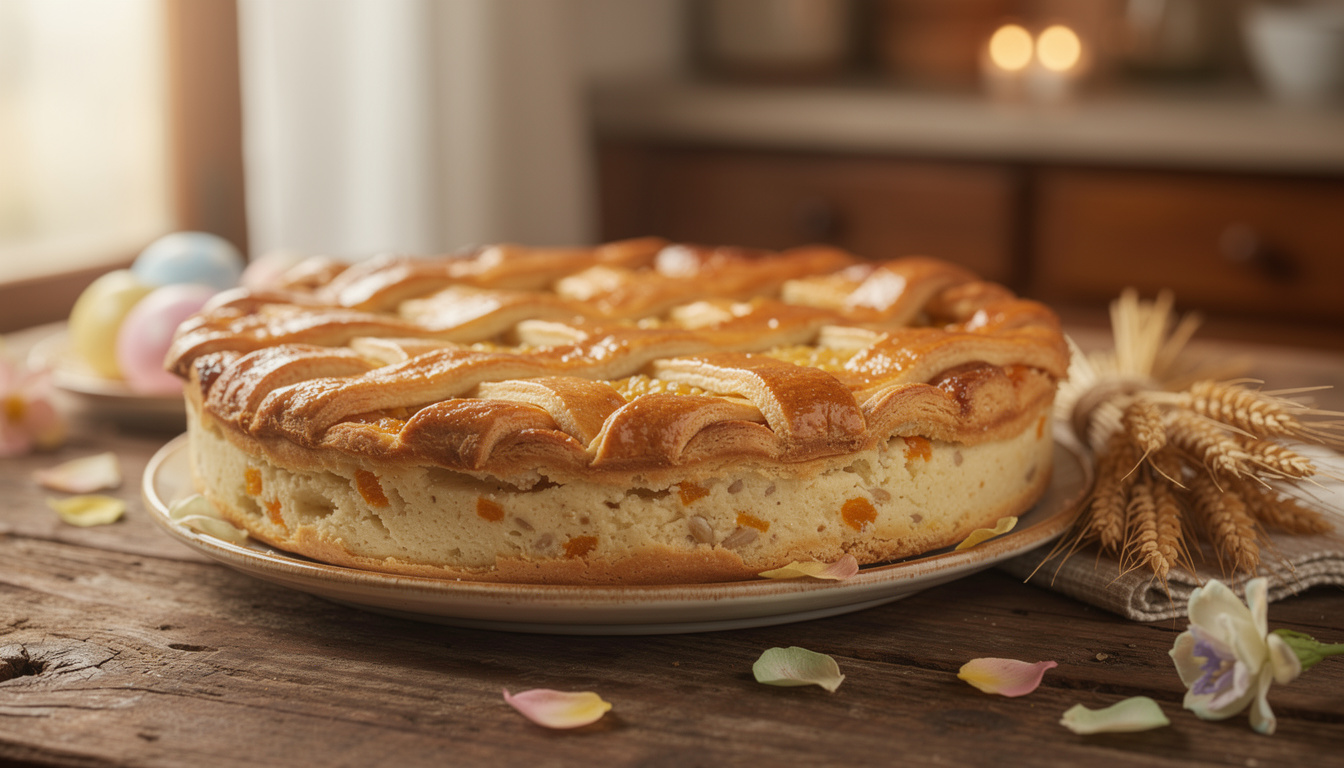 découvrez la pastiera napolitaine, la traditionnelle tarte de pâques au blé, alliant saveurs sucrées et textures moelleuses pour célébrer la fête avec gourmandise.