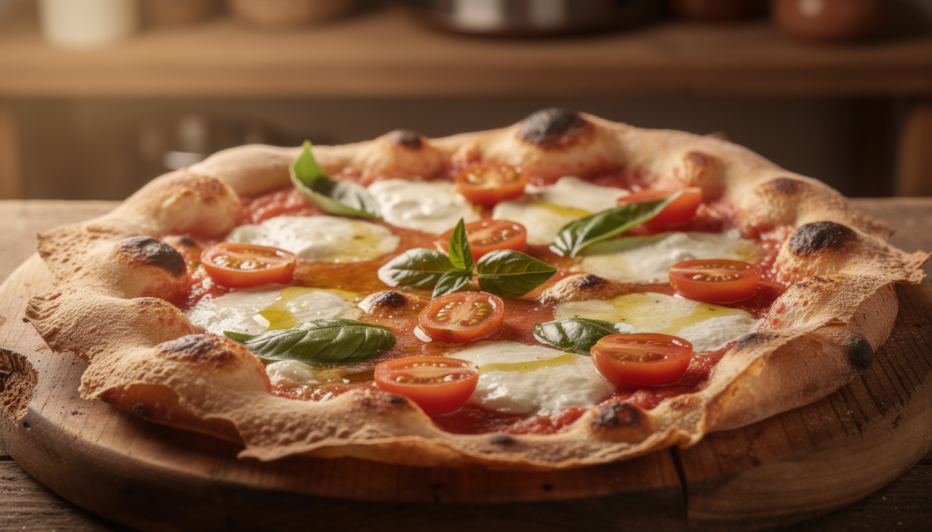 découvrez la pizza romaine, célèbre pour sa pâte fine et croustillante, garnie d'ingrédients frais pour un goût authentique et savoureux.