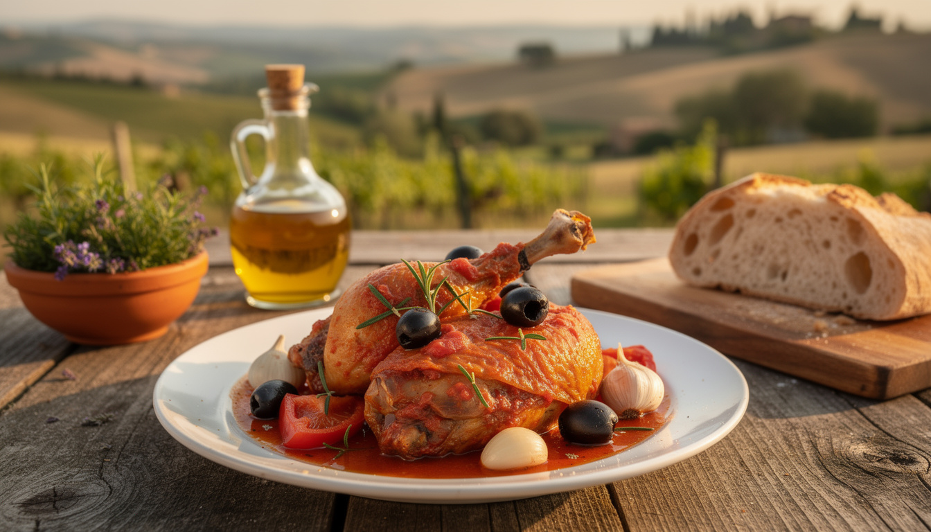 découvrez la recette authentique du poulet alla cacciatora, un plat traditionnel italien savoureux et facile à préparer, parfait pour régaler toute la famille.