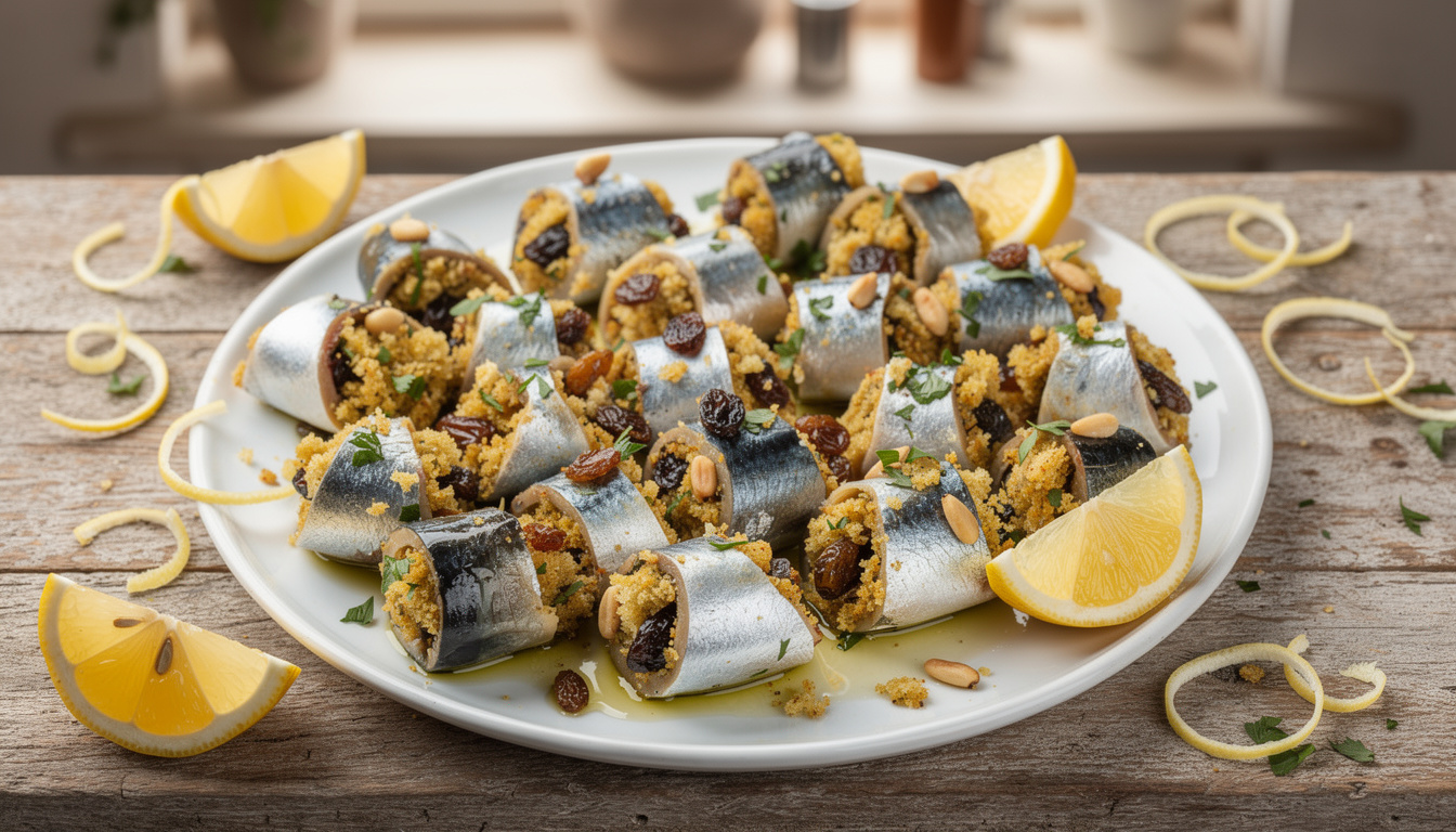 découvrez la recette traditionnelle des sardes à beccafico, ces sardines farcies à la sicilienne, mêlant saveurs méditerranéennes et gourmandise.