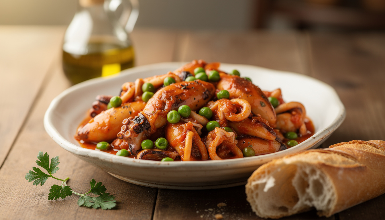 découvrez la recette authentique des seiches à l'italienne, seppie in umido aux petits pois, un plat savoureux et facile à préparer qui ravira vos papilles.