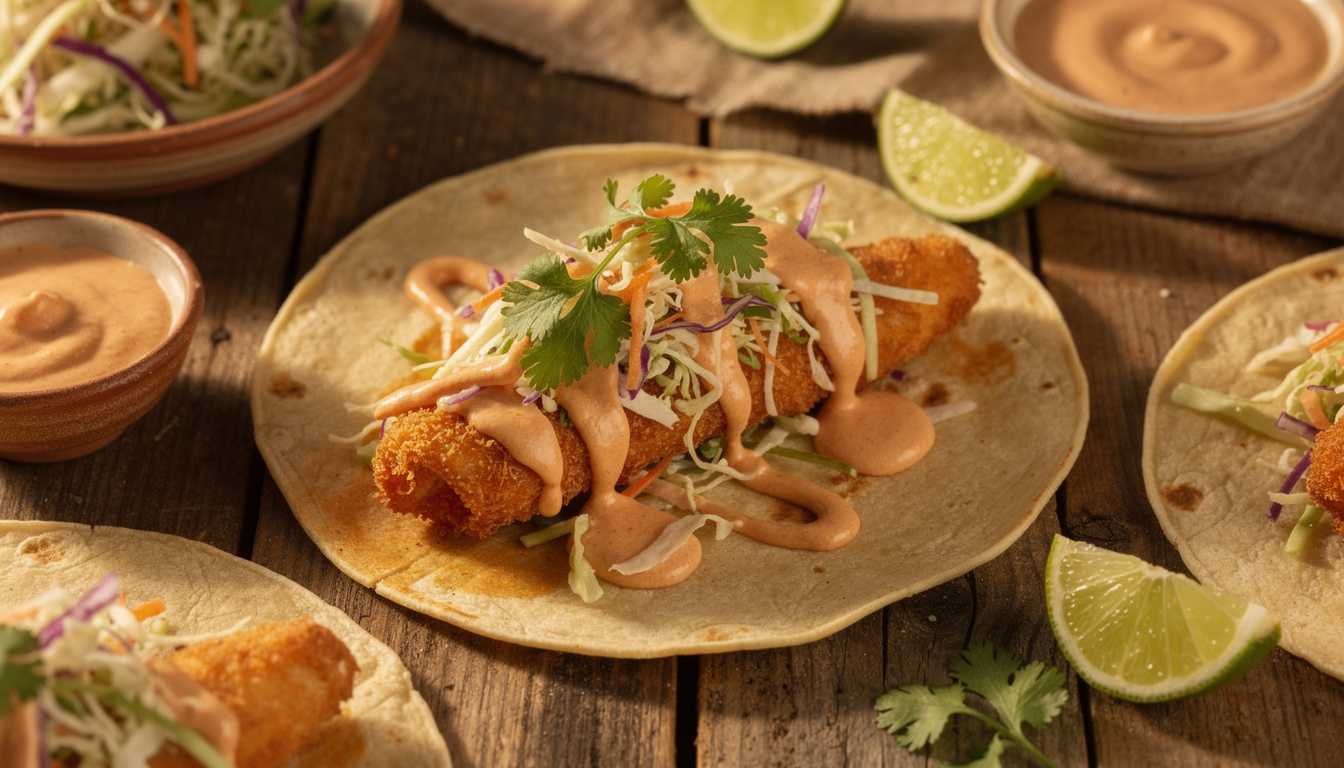 découvrez nos tacos de pescado inspirés de la baja california : des tacos de poisson savoureux, frais et légers, parfaits pour une expérience culinaire authentique et gourmande.