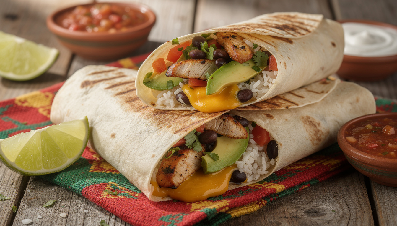 découvrez la recette authentique des burritos mexicains, des tortillas roulées et garnies de saveurs traditionnelles pour un repas délicieux et convivial.