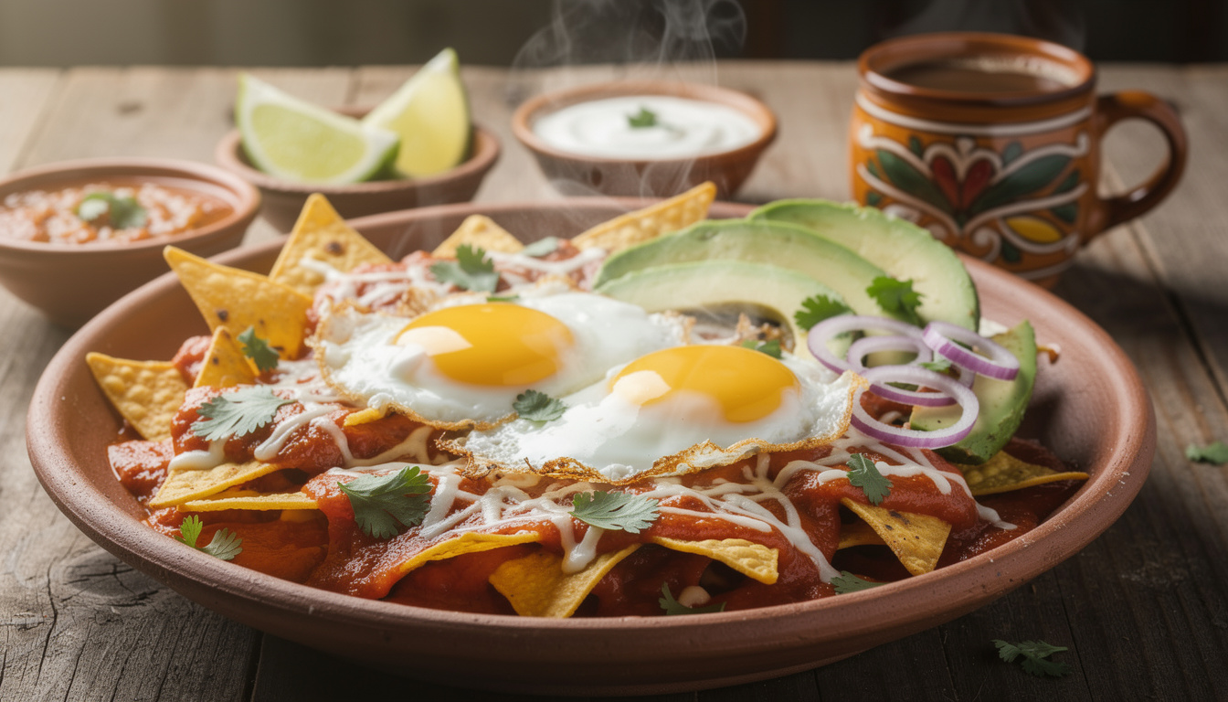 découvrez les chilaquiles, un délicieux petit-déjeuner mexicain à base de tortillas croustillantes, sauce piquante et garnitures savoureuses pour bien démarrer la journée.