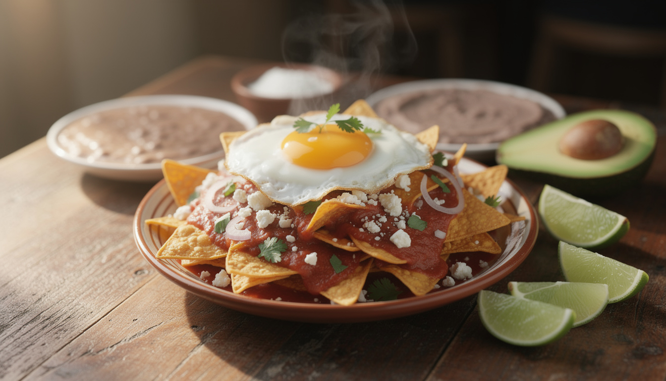découvrez les chilaquiles, un délicieux petit-déjeuner mexicain à base de tortillas croustillantes, sauce piquante et garnitures savoureuses pour bien commencer la journée.