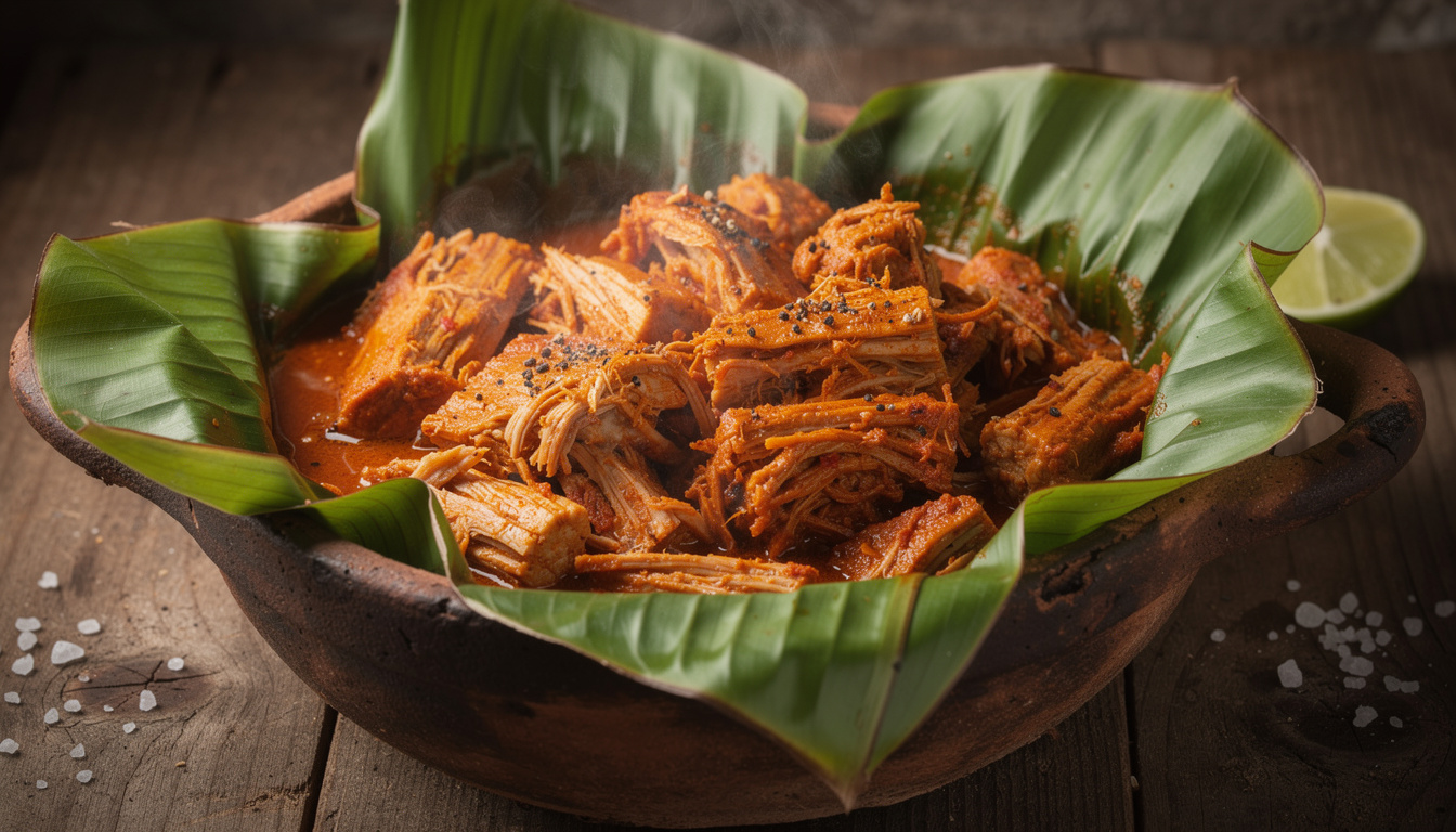découvrez la cochinita pibil, un plat traditionnel du yucatán à base de porc mariné à l'achiote, savoureux et parfumé, parfait pour une expérience culinaire mexicaine authentique.