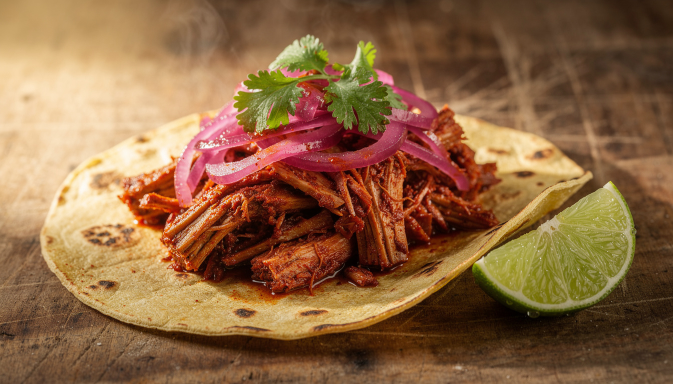 découvrez la cochinita pibil, un délicieux plat traditionnel du yucatán à base de porc mariné à l'achiote, aux saveurs authentiques et épicées.
