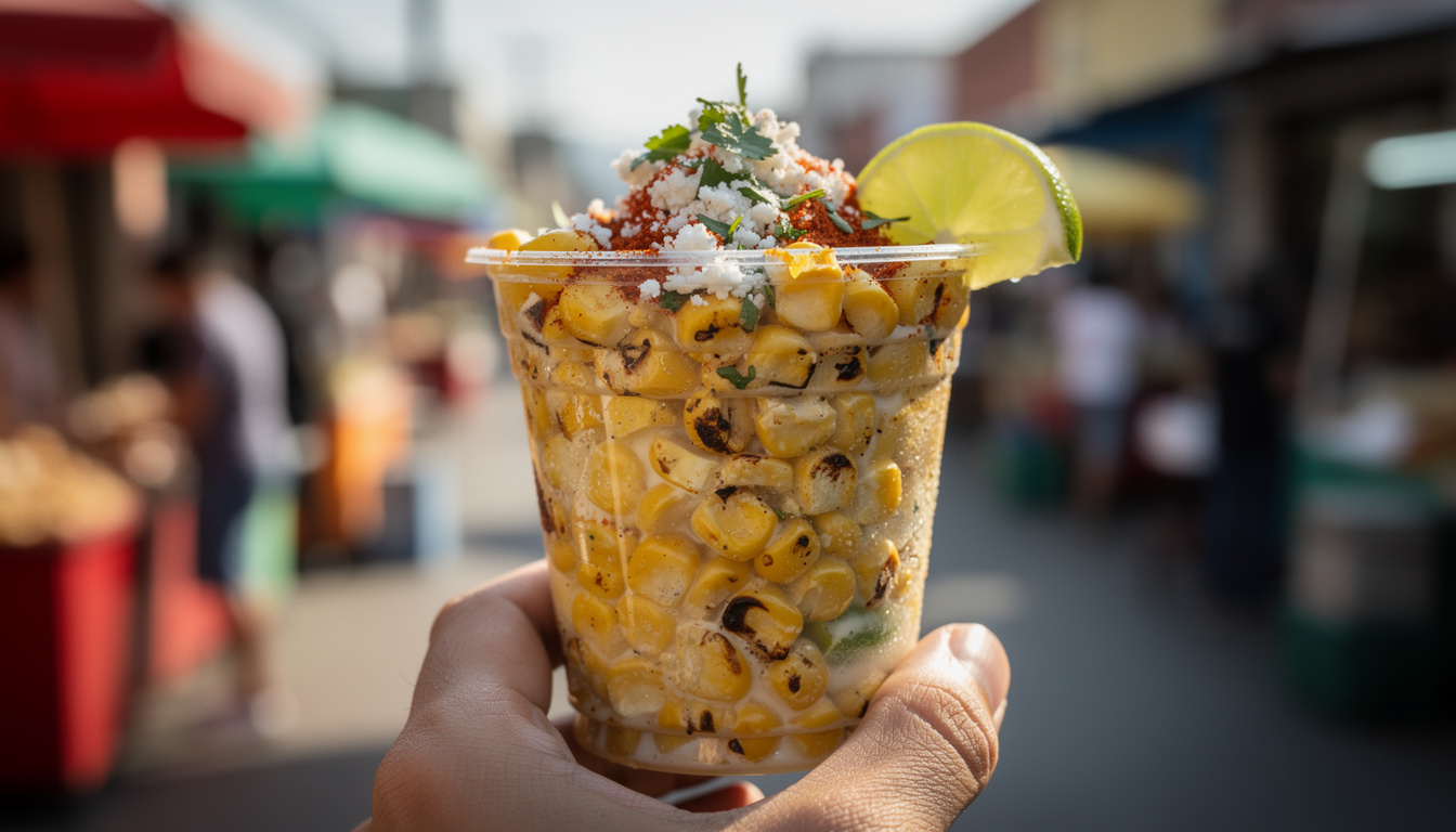découvrez les esquites, le maïs en gobelet préparé à la manière de la street food mexicaine, une délicieuse explosion de saveurs à ne pas manquer !
