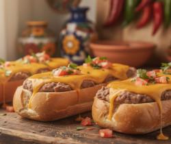découvrez les molletes, ces délicieuses tartines mexicaines garnies de haricots refritos et de fromage fondant, parfaites pour un repas simple et savoureux.