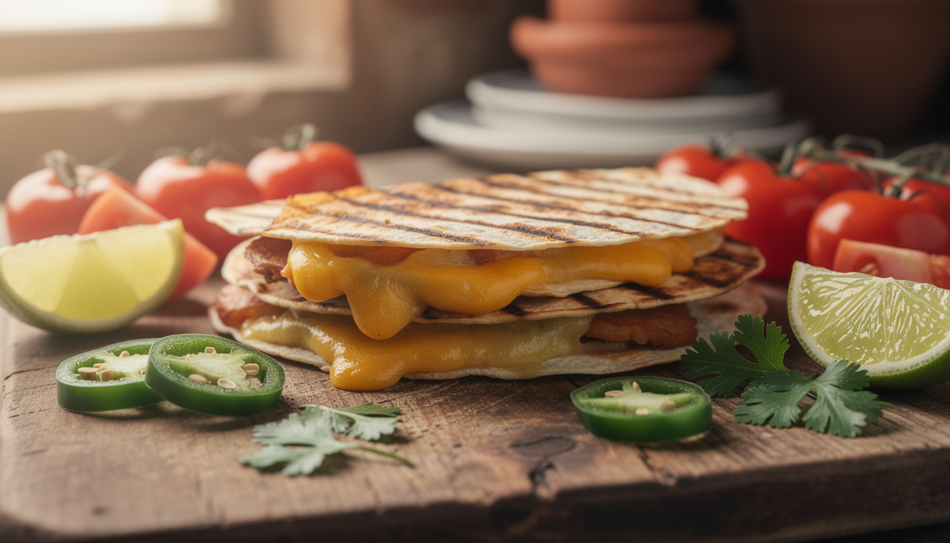 découvrez la recette authentique des quesadillas mexicaines au fromage fondant, facile à préparer et parfaite pour un repas savoureux et convivial.
