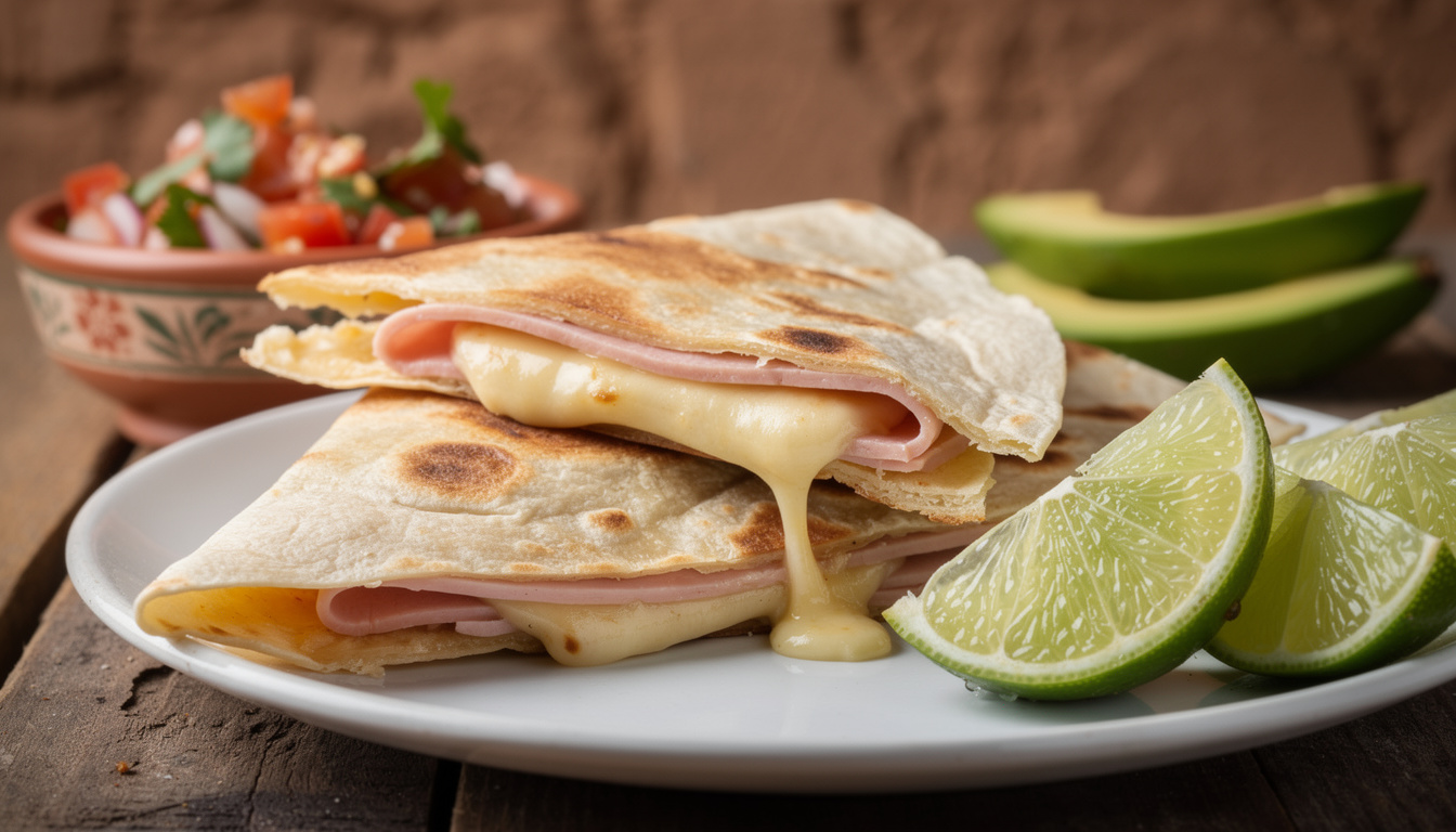 découvrez les sincronizadas, des quesadillas savoureuses garnies de jambon et de fromage fondant, parfaites pour un repas rapide et délicieux.