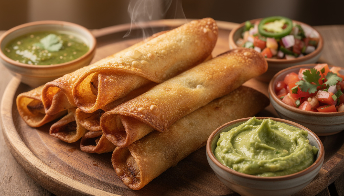 découvrez les taquitos, ces délicieux tacos roulés et frits aussi appelés flautas, parfaits pour un apéritif croustillant et savoureux.