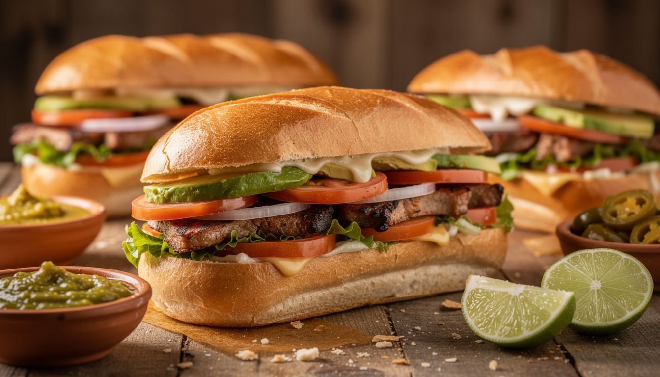 découvrez les tortas, les délicieux sandwichs mexicains garnis de saveurs authentiques, parfaits pour un repas savoureux et rapide.