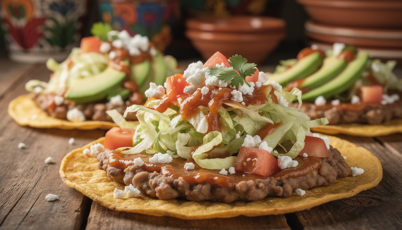 découvrez les tostadas, ces tortillas croustillantes garnies à la mexicaine avec des ingrédients frais et savoureux pour un repas authentique et plein de saveurs.